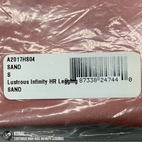 KORAL LUSTROUS INFINITY HIGH-RISE LEGGINGS IN SAND SHEEN PINK WOMEN’S SIZE SMALL - Picture 12 of 14